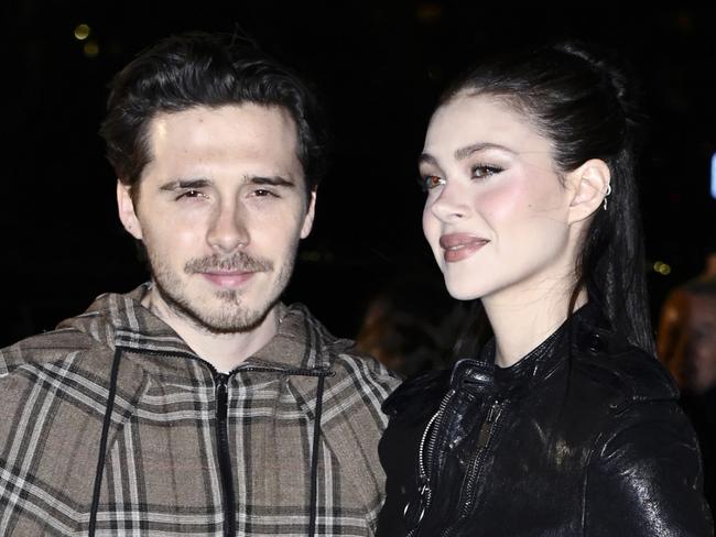 Brooklyn Peltz Beckham and Nicola Peltz Beckham attend the Burberry show during London Fashion Week February 2025 at Tate Britain on February 24, 2025 in London, England. Picture: Gareth Cattermole/Getty Images