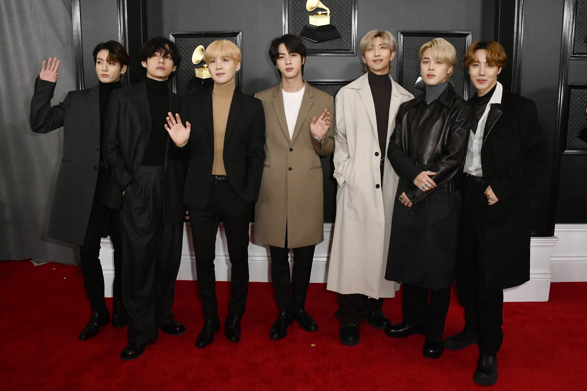 BTS in Custom Louis Vuitton Suits at 2022 Grammys: Details, Photos