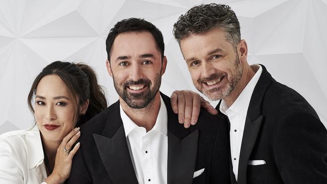 Judges Melissa Leong, Andy Allen and Jock Zonfrillo are back to put the star-studded cast through their paces. Picture: Network Ten