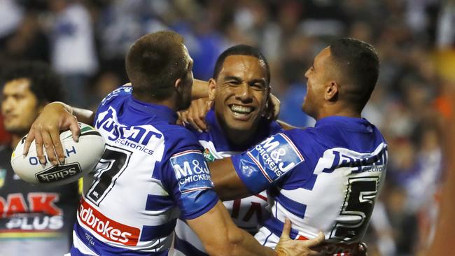 William Hopoate confirmed he’s spent most of the pre-season at centre. (AAP Image/Daniel Munoz) 