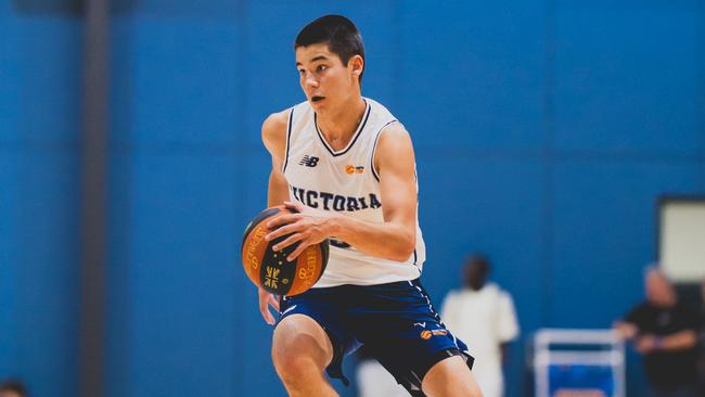 Austin Foxwell in action for Victoria Navy at the 2025 Basketball Australia Under-20 National Championships. Picture: Taylor Earnshaw