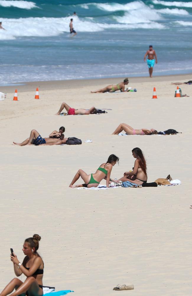 Surfers Paradise on the Gold Coast yesterday.