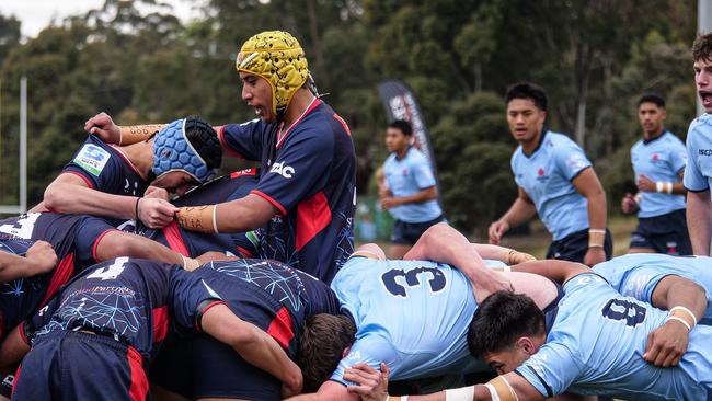 Action in the Super Rugby U16s series match between the Tahs and Rebels. Picture: Rugby Australia