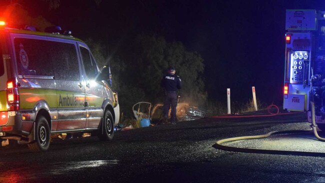 The scene of the fatal crash on Chinchilla Tara Road. Pic: Peta McEachern