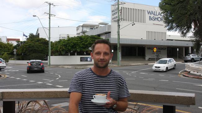 Newstead cafe owner Zac Lazarac, who runs Salt Coffee Roasters which is located on the Doggett St/Commercial Rd intersection. Photo: Kristy Muir 