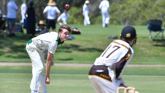 St Patrick's College bowler Alex Bullock. Picture, John Gass