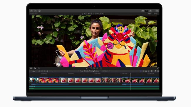 Video editing using the 2022 MacBook Air.