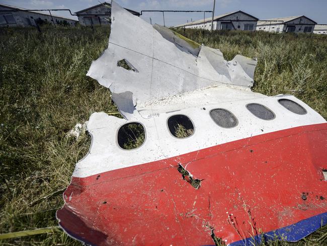 Debris from Malaysia Airlines Flight MH17. Picture: AFP