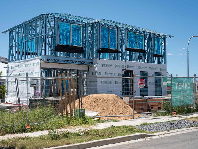 SYDNEY, AUSTRALIA - NewsWire Photos, DECEMBER 29, 2024. Housing Market stock photo at Austral, Sydney. New home under construction  :   Picture: NewsWire / Flavio Brancaleone