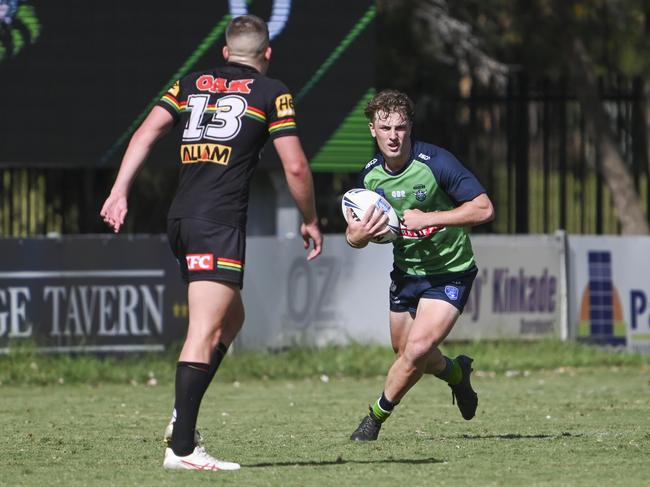 CANBERRA, AUSTRALIA, NewsWire Photos. MARCH 9, 2024: UNE SG Ball Cup - NSWRL Junior Reps Round Six Canberra Raiders vs Penrith Panthers at Raiders Belconnen in Canberra. Picture: NCA NewsWire / Martin Ollman