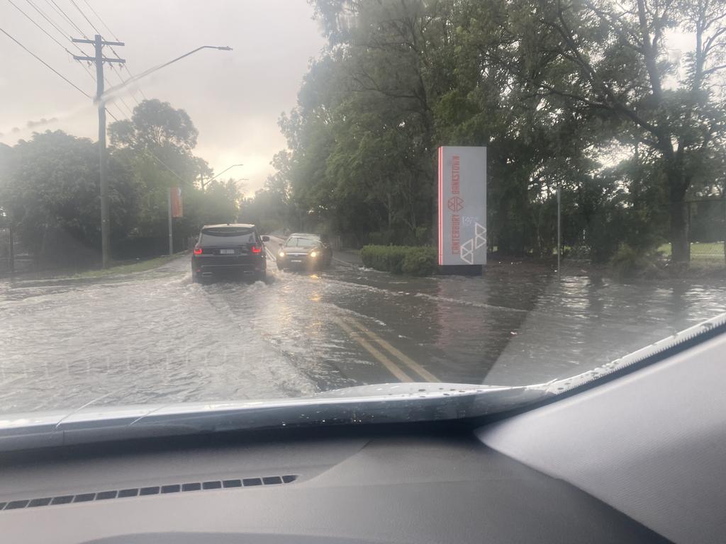 The first cars to pass through Wardell Rd at Earlwood at 7.45am on Saturday.