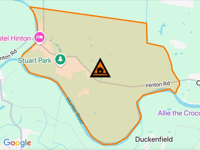 NSW floods: Suburbs at risk. Picture: Hazards Near Me NSW