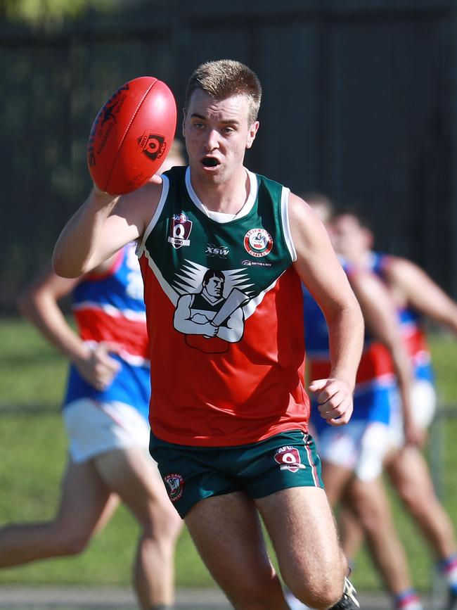 Cutters' Chris Ransom in the AFL Cairns Premiership Men's match between the South Cairns Cutters and Centrals Trinity Beach Bulldogs, held at Fretwell Park. Picture: Brendan Radke