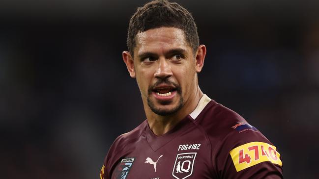 PERTH, AUSTRALIA - JUNE 26: Dane Gagai of the Maroons looks on during game two of the State of Origin series between New South Wales Blues and Queensland Maroons at Optus Stadium on June 26, 2022 in Perth, Australia. (Photo by Paul Kane/Getty Images)