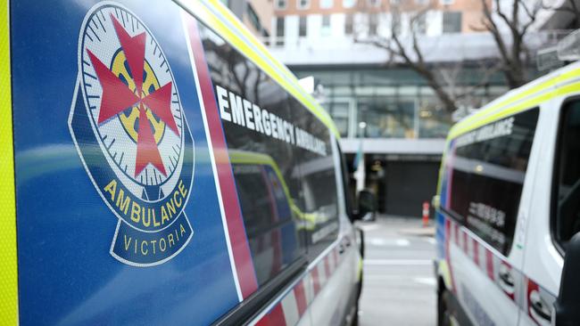 MELBOURNE, AUSTRALIA - NewsWire Photos SEPTEMBER 6, 2022. Ambulance and Paramedics are seen at Melbourne's Royal Melbourne Hospital., Picture: NCA NewsWire / Luis Enrique Ascui