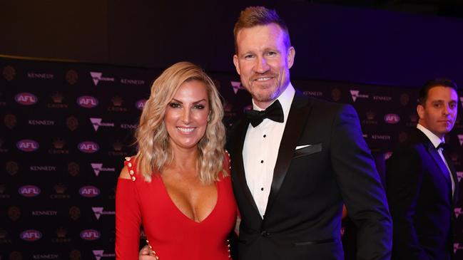 2019 AFL Brownlow medal awards red carpet arrivals. Nathan and Tania Buckley. Picture: Jason Edwards