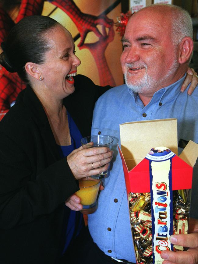 Kathryn McGowan and John Cronin in 2001. Picture: Advertiser Library