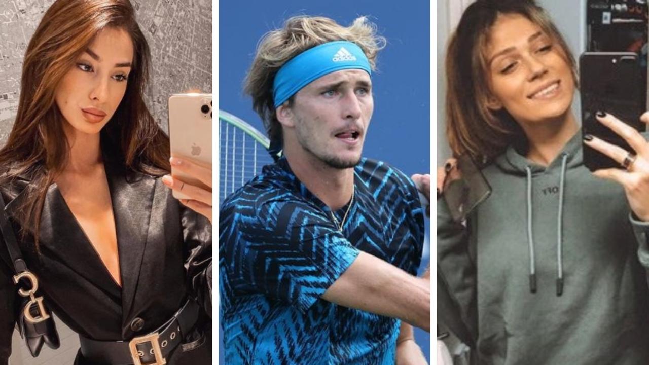 Brenda Patea, Alex Zverev and Olga Sharypova. Photo: AFP, @olyasharypova, @brendapatea, Instagram.