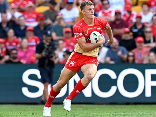 Jack Bostock notched a late try. Picture: Bradley Kanaris/Getty Images