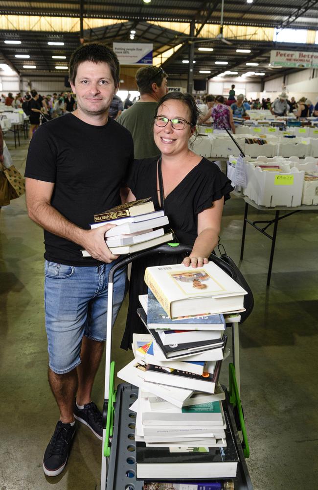 Brisbane couple Kylie and Greg Beaven travelled to Toowoomba for The Chronicle Lifeline Bookfest at Toowoomba Showgrounds, Saturday, March 1, 2025. Picture: Kevin Farmer