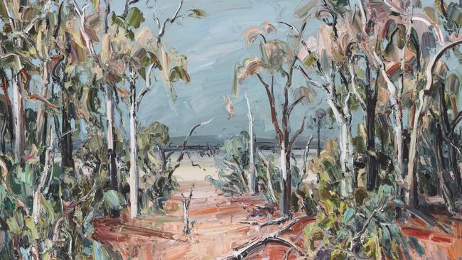 Wynne Prize 2021 finalist Jun Chen 'Dried Bush' oil on canvas, 136.6 x 160.1cm. Picture: Mim Stirling/AGNSW