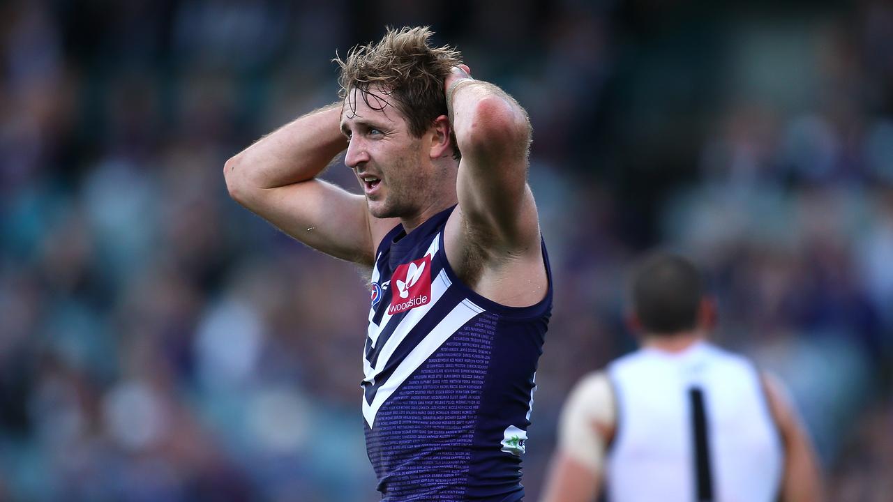 Michael Barlow looks on during a game in 2016.