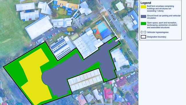 A design of the new campus, which will be built next year at Victoria Point. Picture: State Development Department.