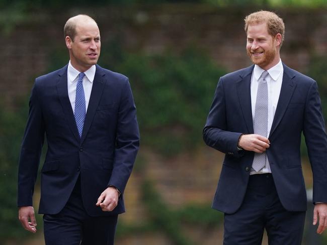 Prince Harry and Prince William’s relationship still hasn’t healed. Picture: AFP