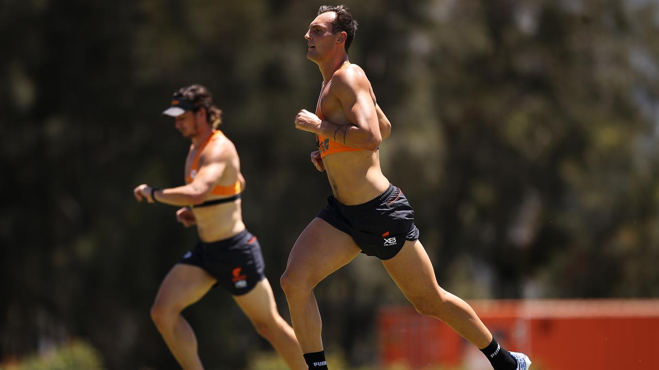 Braydon Preuss made a big impact in his first game for GWS. Picture: Mark Kolbe/Getty Images