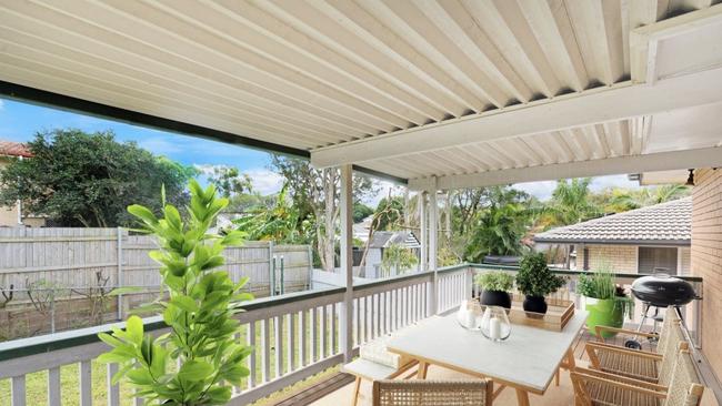 Overlooking the backyard at 24 Ferol St, Coorparoo.