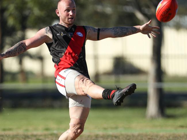 Brad Busuttil in action for Braybrook in the WRFL. Picture: Local Legends Photography