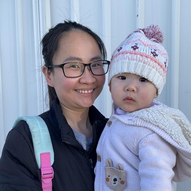 Ivy Tran and daughter An Do, at Goodstart Early Learning in Blair Athol. Picture: Tara Miko