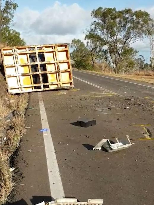 Fatal truck crash on the Bruce Highway at Stuart, November 24, 2020.