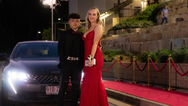 Jungkwan Jin and Mikaela Matthei. Hillcrest Christian College 2020 school formal. Photo: Supplied