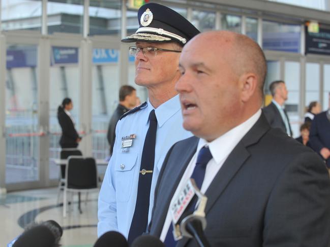 Police and Emergency Services Minister David Elliott has addressed the media over an evacuation exercise conducted at Qudos Bank Arena on June 26, in the event of a flood in the Nepean and Hawkesbury Valley. NSW State Emergency Services Commissioner Kyle Stewart also involved.