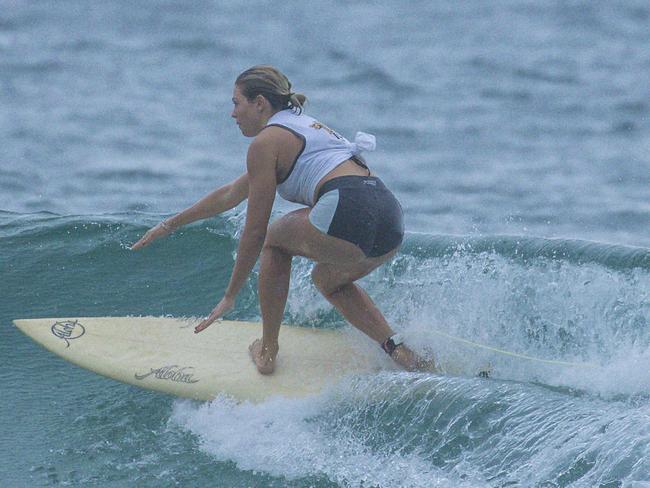 Early Saturday heats of The Burleigh Heads Boardriders Single Fin Festival. Picture: Glenn Campbell