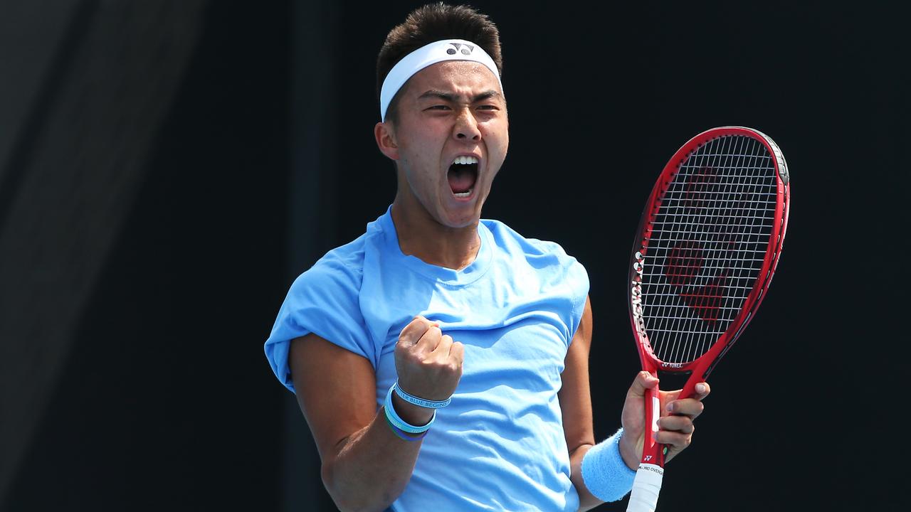 Rinky Hijikata is bidding to play in his first grand slam main draw match. Picture: Getty Images