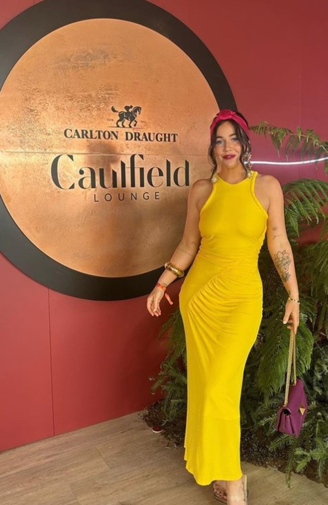 Sophie Cachia wore a bright yellow dress for the occasion. Picture: Instagram