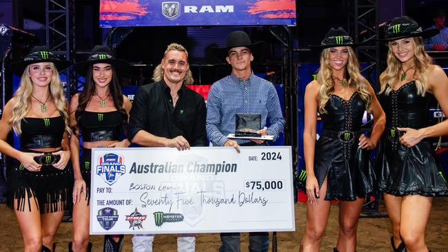 PBR Grand Finals in Townsville, Queensland at the Townsville Entertainment &amp; Convention Centre on Saturday November 2, 2024. Australian Champion Boston Leather.