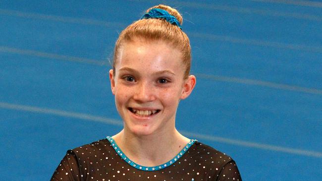 Tylah Otrupcek, 13, is a member of a team of gymnasts that trains at Westfield Sports High.