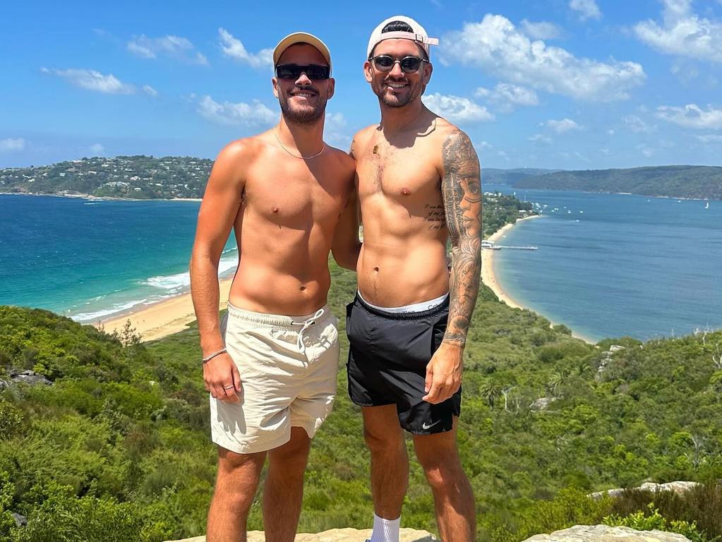 Luke Davies (right) and his boyfriend Jesse Baird (left) were allegedly murdered by a serving police officer. Picture Instagram