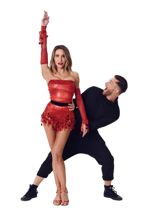 Lattanzi and her Dancing With The Stars partner Gustavo Viglio. (Picture: Network 10)