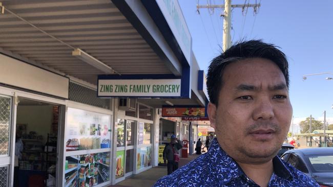 Zing Zing Grocery shop owner Niung Hlawnching said business along the street had been slower than usual but on the whole the traders were surviving. PHOTO: JUDITH KERR