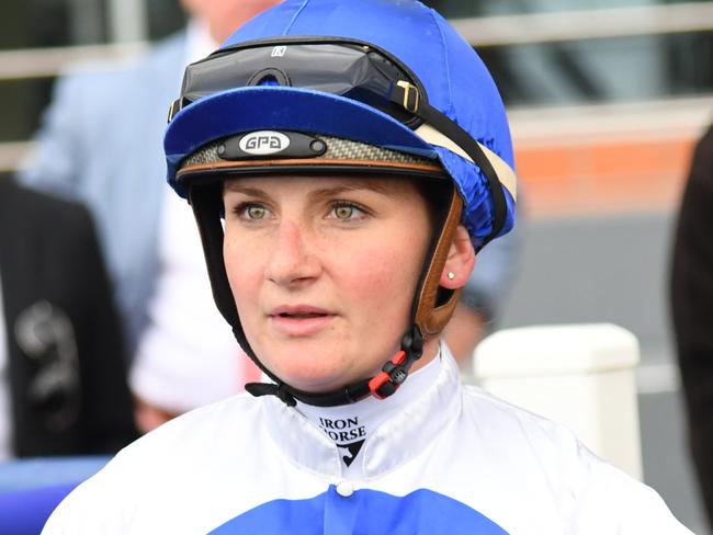 MELBOURNE, AUSTRALIA - MAY 08: Jamie Kah after riding Streetcar Stranger to win race 6, the Thomas North Handicap, during Melbourne Racing at Caulfield Racecourse on May 08, 2021 in Melbourne, Australia. (Photo by Vince Caligiuri/Getty Images)