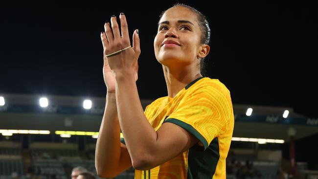 Mary Fowler of the Matildas. Photo by James Worsfold/Getty Images.