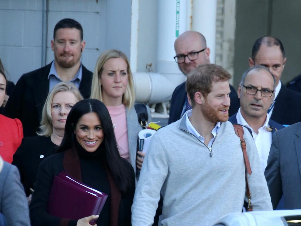 Meghan and Harry arrive in Sydney. Picture: John Grainger