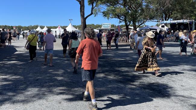 Festival goers at Bluesfest on Saturday. Picture: Savannah Pocock