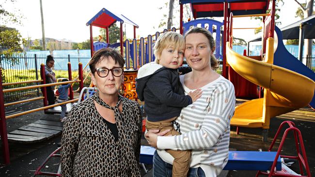 Claudia Auert with Susie Ransome and her son Lennon Ransome (3) at Claudia's Rodborough Road Children's Centre at Frenchs Forest. Picture: Adam Yip / Manly Daily