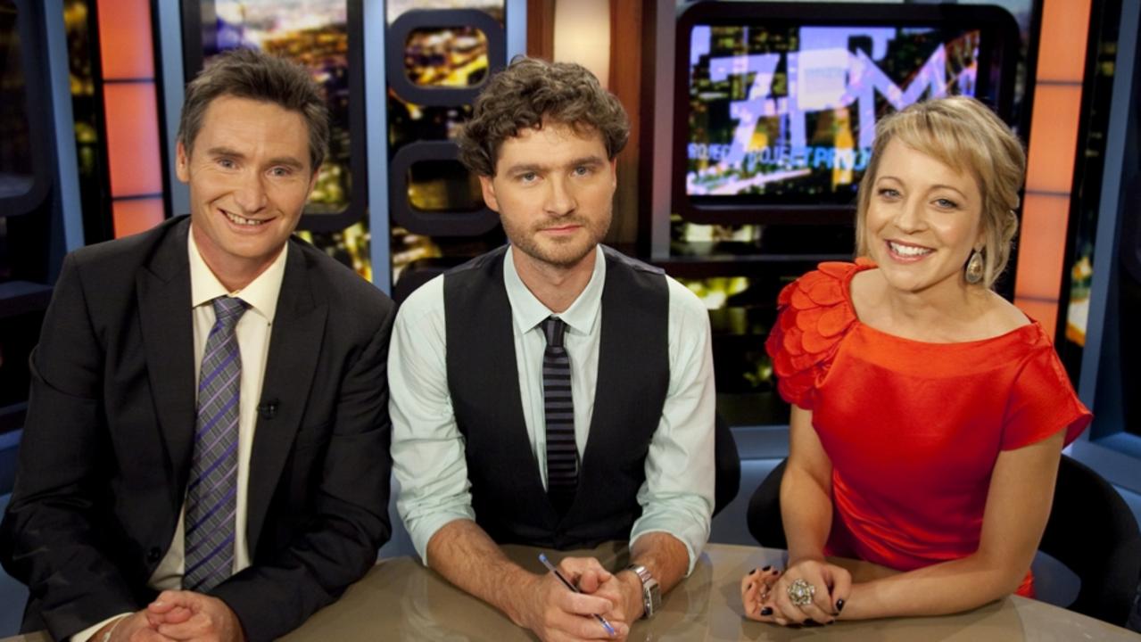 Dave Hughes, Charlie Pickering and Carrie Bickmore in the early days of The Project.