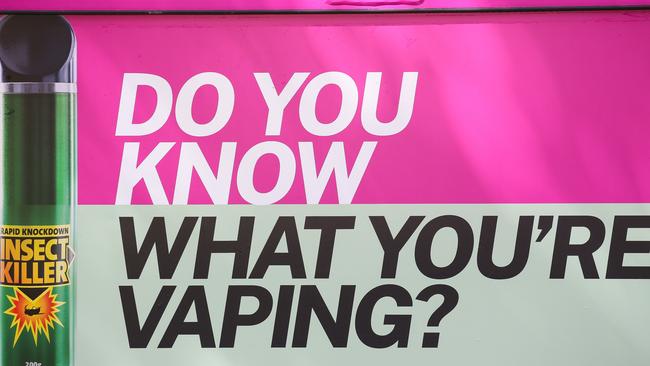 An e-cigarette awareness campaign for high schools in Sydney from earlier this year. Picture NCA Newswire/ Gaye Gerard